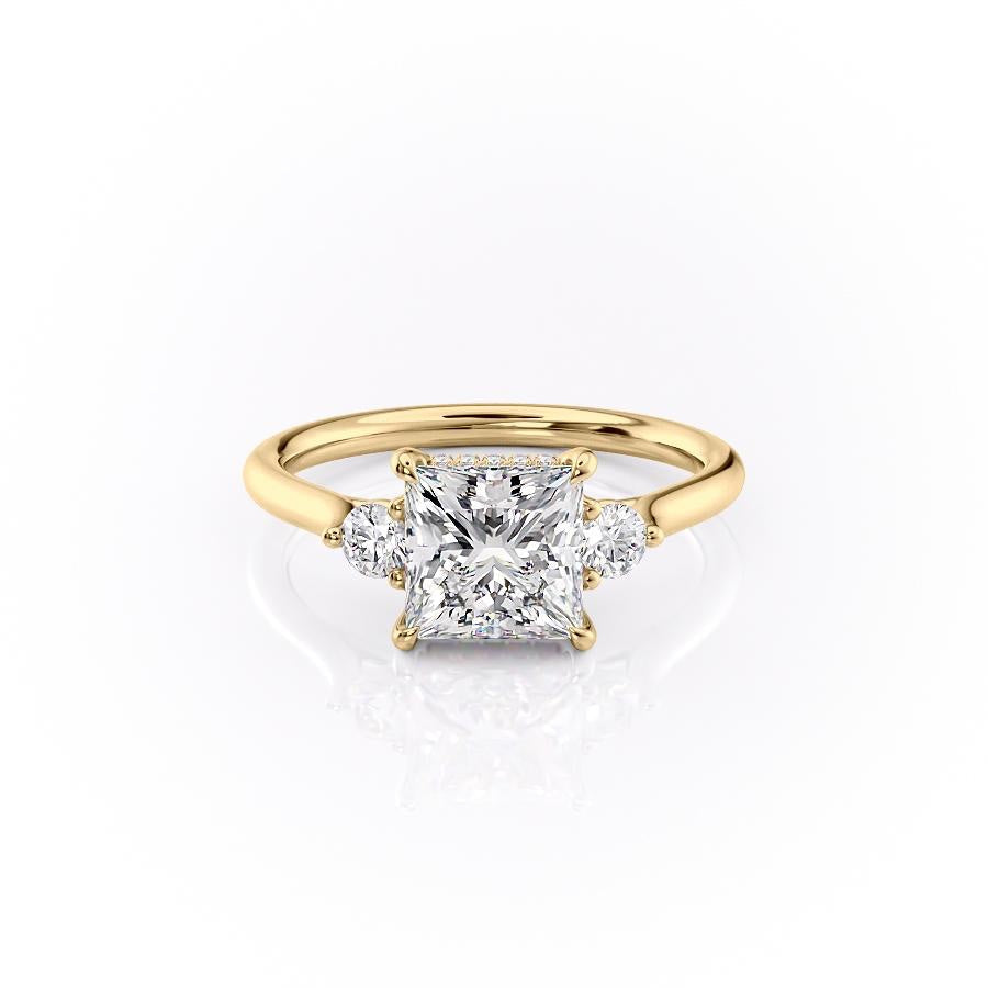 The Violet — Princess Lab Diamond 3-Stone Engagement Ring