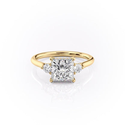 The Violet — Princess Lab Diamond 3-Stone Engagement Ring
