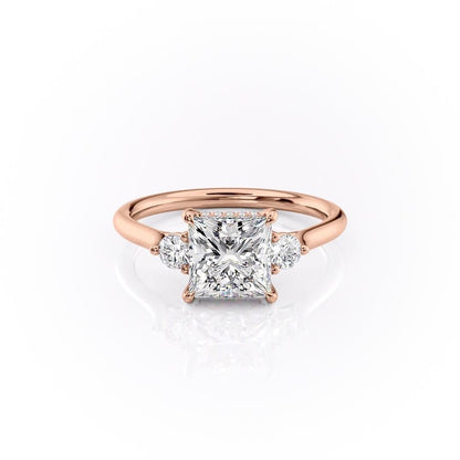 The Violet — Princess Lab Diamond 3-Stone Engagement Ring