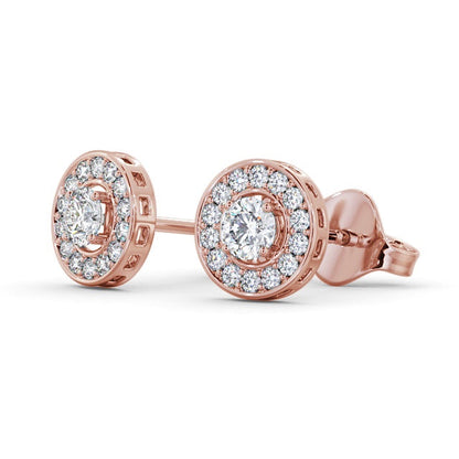 The Aurora Studs — Lab Diamond Halo Stud 0.40ct Each Earrings