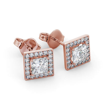 The Aurora Studs — Lab Diamond Halo Stud 0.65ct Each Earrings