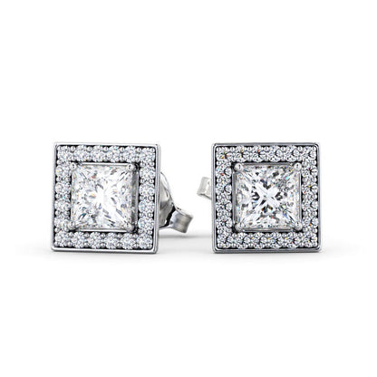 The Aurora Studs — Lab Diamond Halo Stud 0.65ct Each Earrings