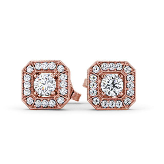 The Grace Studs — Lab Diamond Vintage Halo Stud 0.45ct Each Earrings