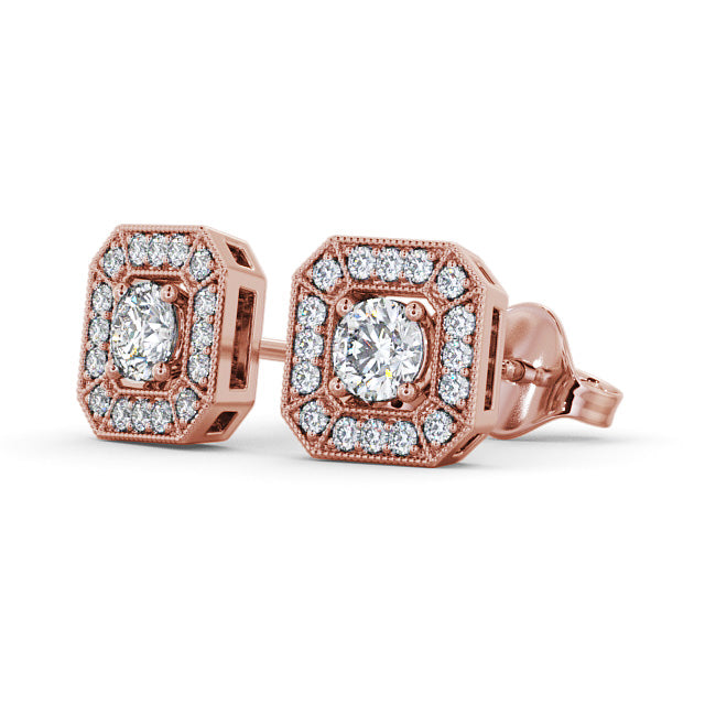 The Grace Studs — Lab Diamond Vintage Halo Stud 0.45ct Each Earrings