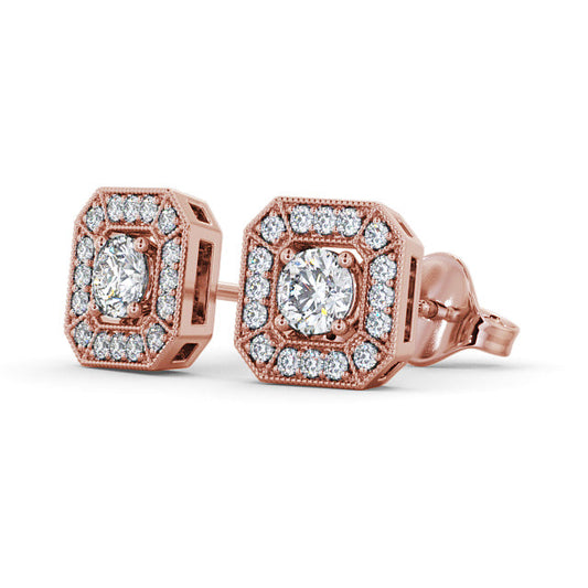 The Grace Studs — Lab Diamond Vintage Halo Stud 0.45ct Each Earrings