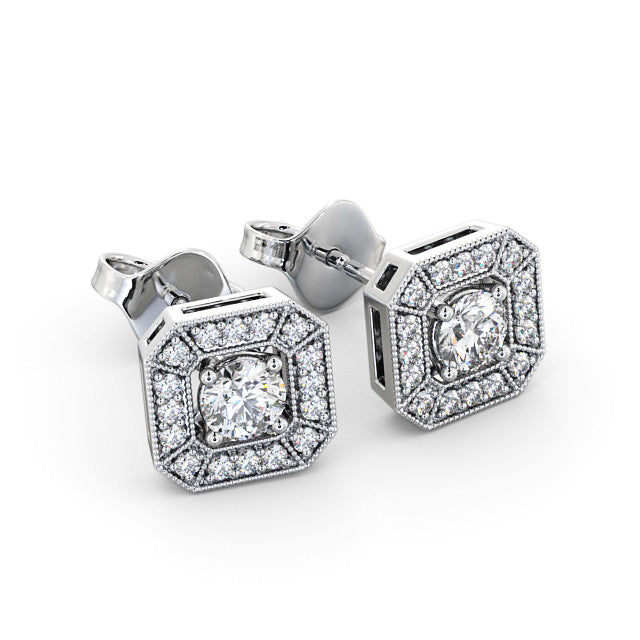 The Grace Studs — Lab Diamond Vintage Halo Stud 0.45ct Each Earrings