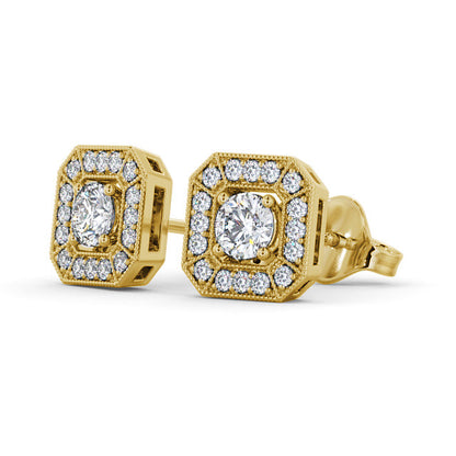 The Grace Studs — Lab Diamond Vintage Halo Stud 0.45ct Each Earrings