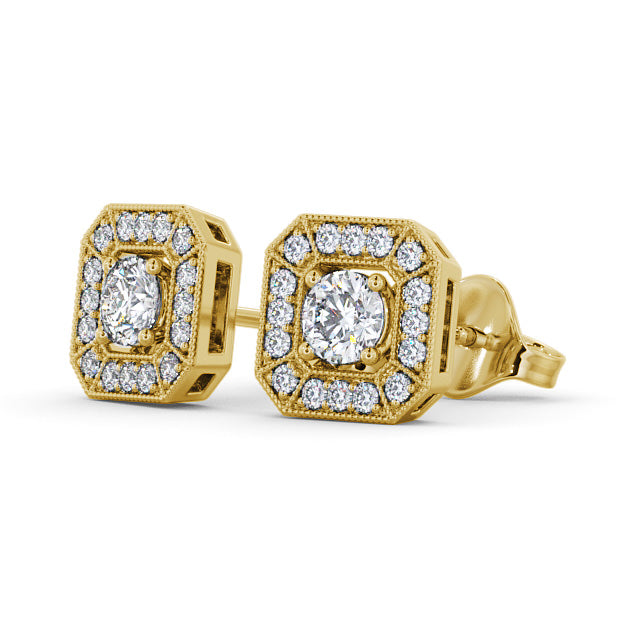 The Grace Studs — Lab Diamond Vintage Halo Stud 0.45ct Each Earrings