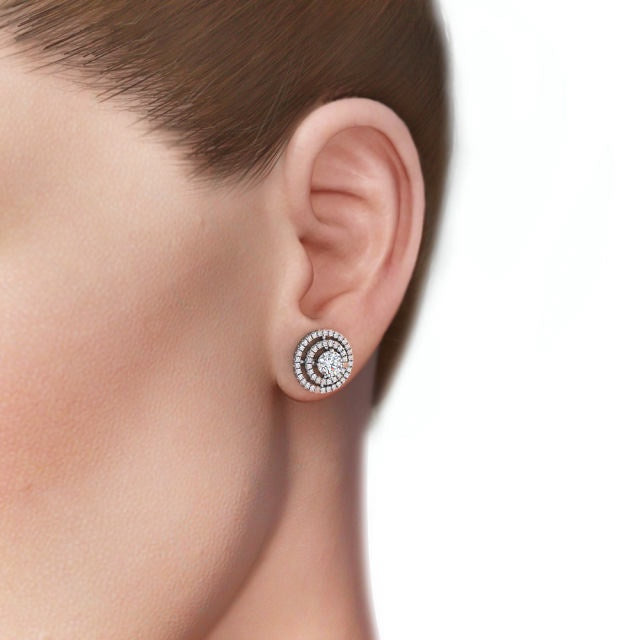 The Aurora Studs — Lab Diamond Halo Stud 0.50ct Each Earrings