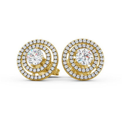 The Aurora Studs — Lab Diamond Halo Stud 0.50ct Each Earrings
