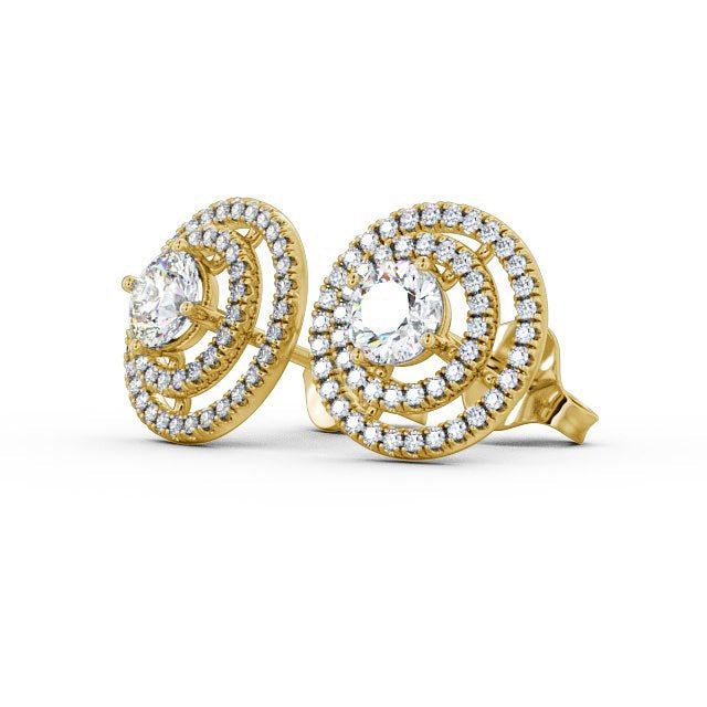 The Aurora Studs — Lab Diamond Halo Stud 0.50ct Each Earrings