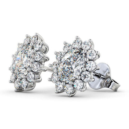 The Aurora Studs — Lab Diamond Halo Stud 1.40ct Each Earrings