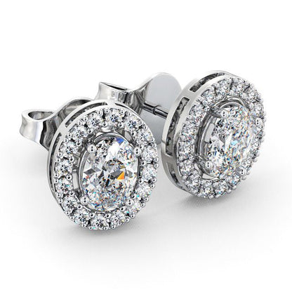The Aurora Studs — Lab Diamond Halo Stud 1.45ct Each Earrings