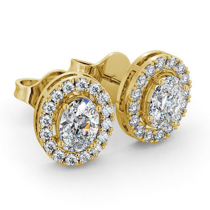 The Aurora Studs — Lab Diamond Halo Stud 1.45ct Each Earrings