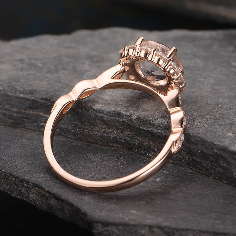 The Grace — Round Lab Diamond Vintage Halo Engagement Ring II