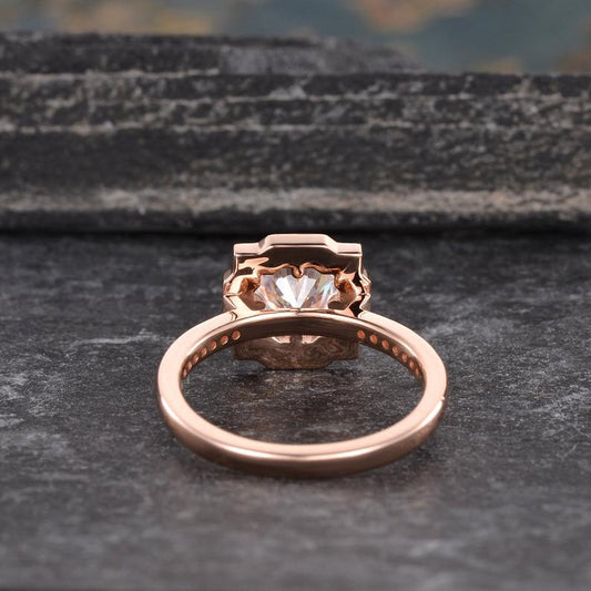 The Grace — Round Lab Diamond Vintage Halo Engagement Ring