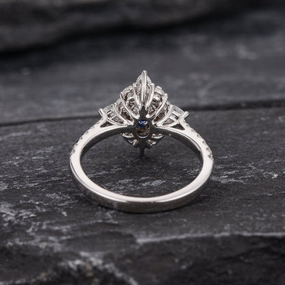 The Aria — Lab Sapphire & Lab Diamond Vintage Ring