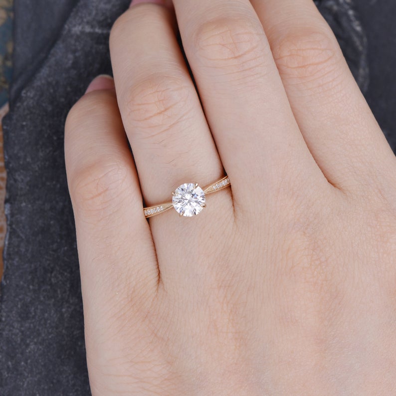 The Clara — Round Lab Diamond Solitaire Engagement Ring IV