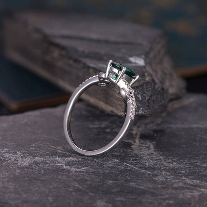 The Maeve — Emerald Lab Emerald Botanical Ring