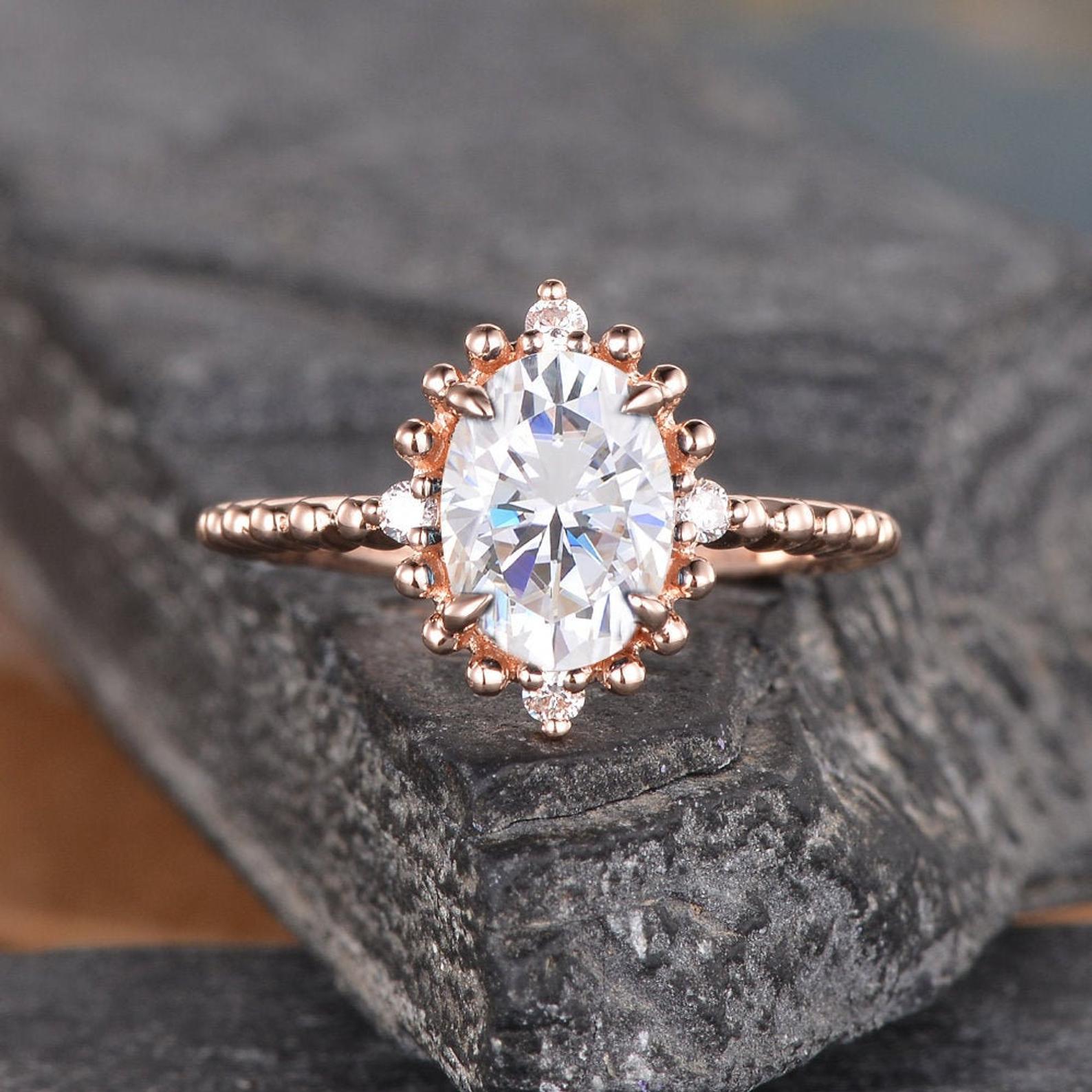 The Grace — Oval Lab Diamond Vintage Engagement Ring III