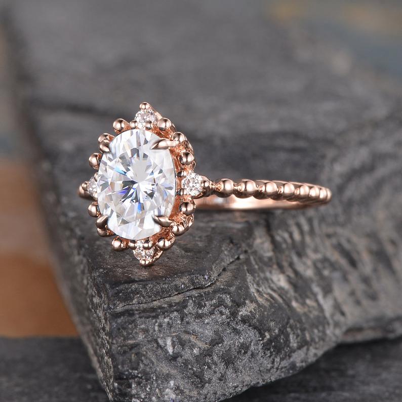 The Grace — Oval Lab Diamond Vintage Engagement Ring III