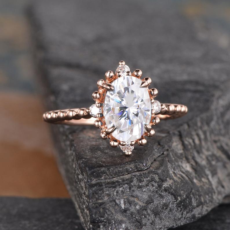 The Grace — Oval Lab Diamond Vintage Engagement Ring III