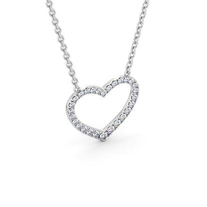 The Rose Pendant — Lab Diamond Heart Necklace 0.35ct