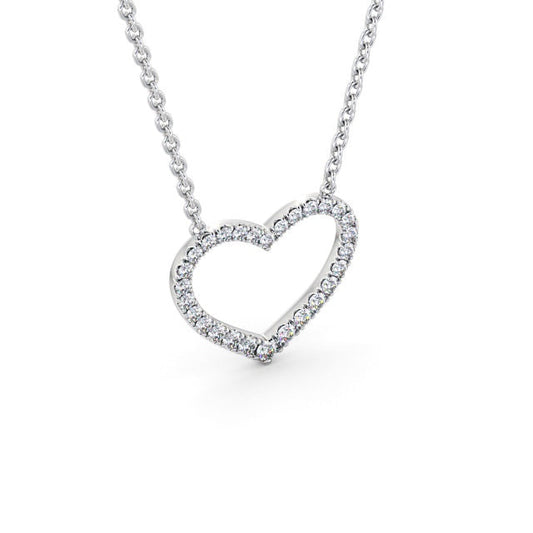The Rose Pendant — Lab Diamond Heart Necklace 0.35ct
