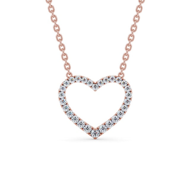 The Rose Pendant — Lab Diamond Heart Necklace 0.35ct