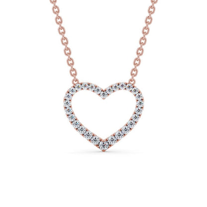 The Rose Pendant — Lab Diamond Heart Necklace 0.35ct