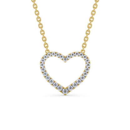 The Rose Pendant — Lab Diamond Heart Necklace 0.35ct