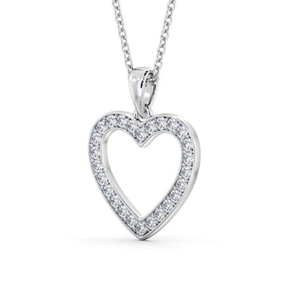 The Rose Pendant — Lab Diamond Heart Necklace 0.65ct