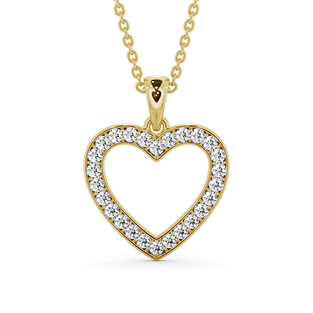 The Rose Pendant — Lab Diamond Heart Necklace 0.65ct
