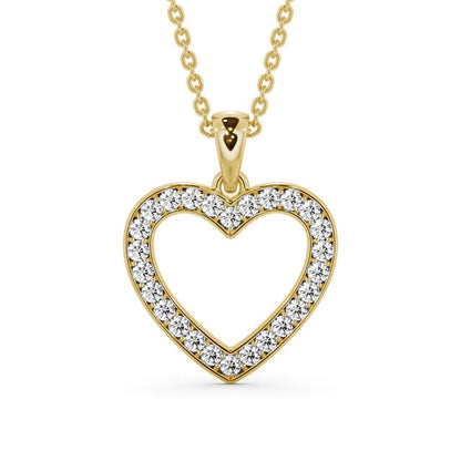 The Rose Pendant — Lab Diamond Heart Necklace 0.65ct