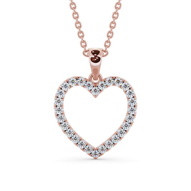 The Rose Pendant — Lab Diamond Heart Necklace 0.70ct II