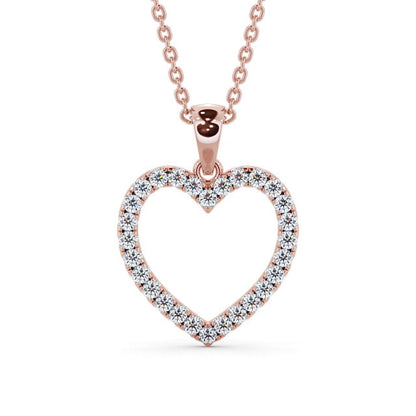 The Rose Pendant — Lab Diamond Heart Necklace 0.70ct II