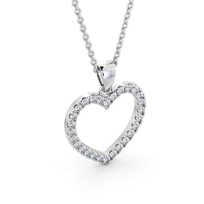 The Rose Pendant — Lab Diamond Heart Necklace 0.70ct II