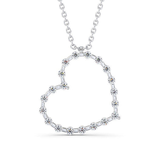 The Rose Pendant — Lab Diamond Heart Necklace 0.70ct