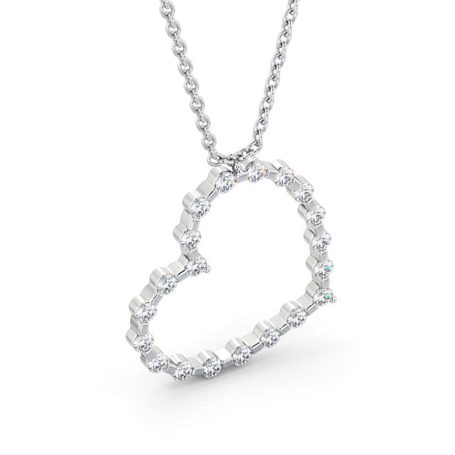 The Rose Pendant — Lab Diamond Heart Necklace 0.70ct