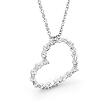 The Rose Pendant — Lab Diamond Heart Necklace 0.70ct