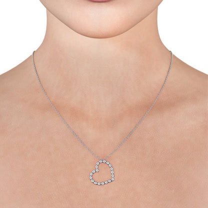 The Rose Pendant — Lab Diamond Heart Necklace 0.70ct