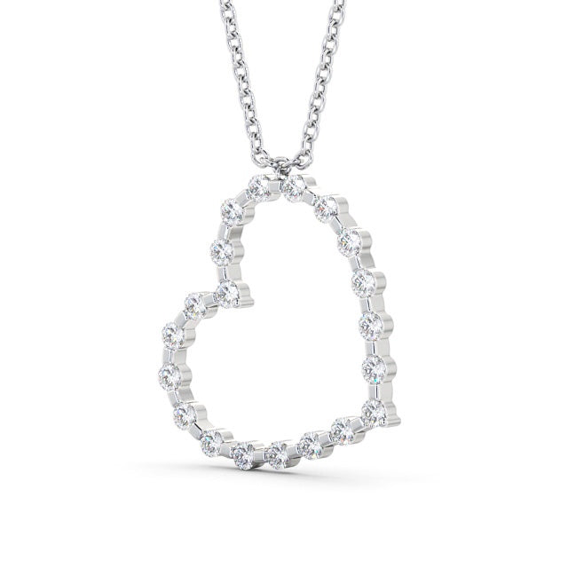 The Rose Pendant — Lab Diamond Heart Necklace 0.70ct
