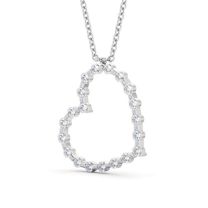 The Rose Pendant — Lab Diamond Heart Necklace 0.70ct