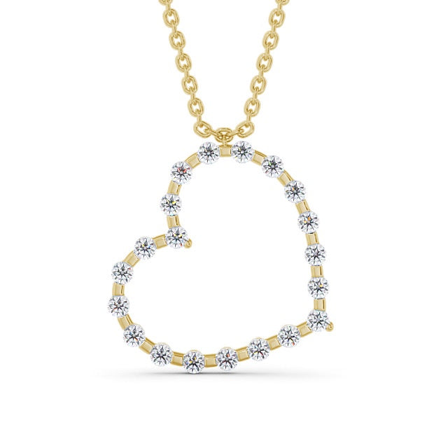 The Rose Pendant — Lab Diamond Heart Necklace 0.70ct