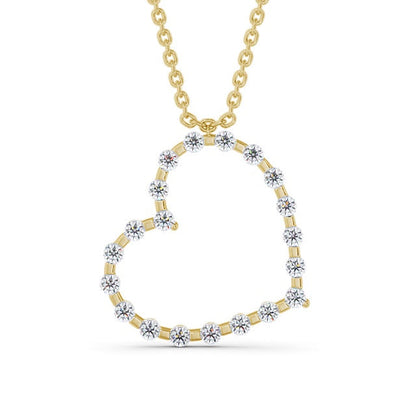 The Rose Pendant — Lab Diamond Heart Necklace 0.70ct