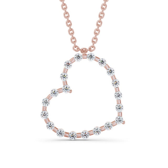 The Rose Pendant — Lab Diamond Heart Necklace 0.70ct