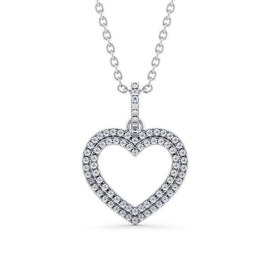 The Rose Pendant — Lab Diamond Heart Necklace 0.50ct