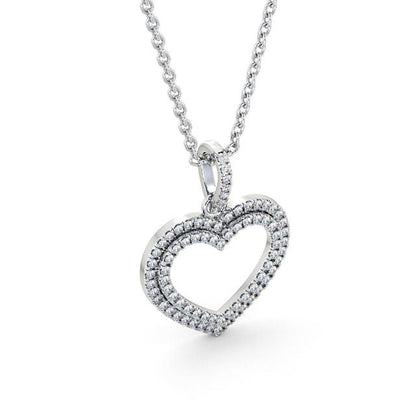 The Rose Pendant — Lab Diamond Heart Necklace 0.50ct
