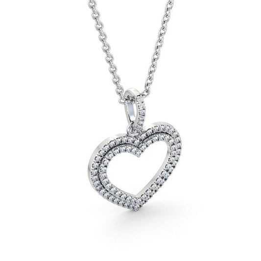 The Rose Pendant — Lab Diamond Heart Necklace 0.50ct