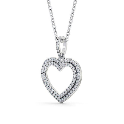 The Rose Pendant — Lab Diamond Heart Necklace 0.50ct